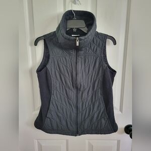 Columbia Women’s Full-Zip Quilted Fleece Hybrid Vest Black Size Small